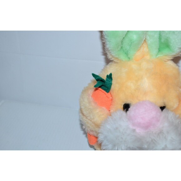 Vtg MTY Intl Round Baby Bunny rabbit w/ carrot pastel yellow green - Picture 5 of 11